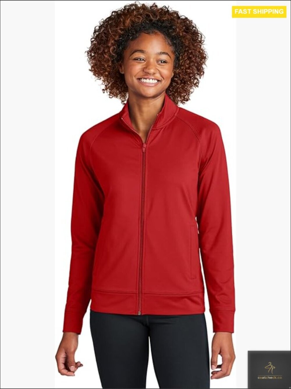 Full Zip Cadet Jacket Lightweight Stretch Performance Active Track Jacket